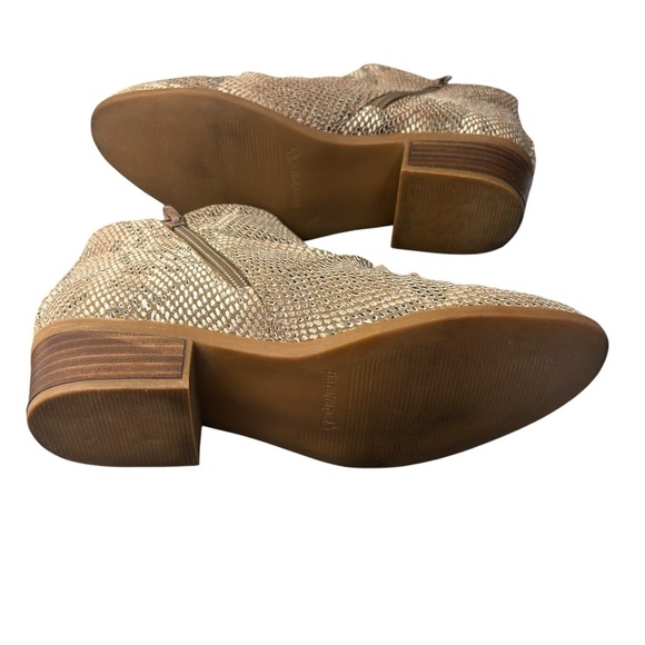 Bare Traps Grafton Snake Leather Ankle Boots Women Size 8 Ruched Detail Side Zip - Picture 12 of 14